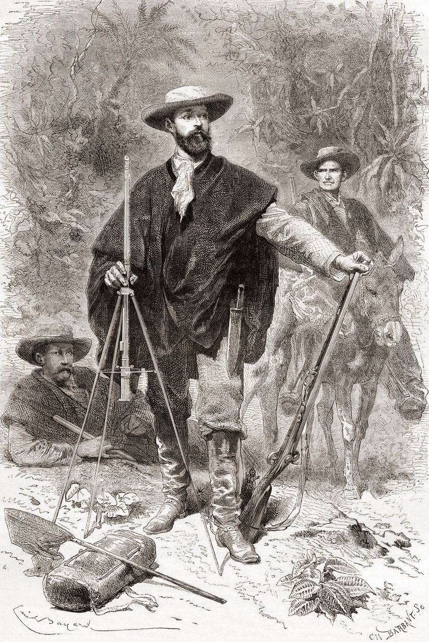 Édouard François André kasvitieteellisellä tutkimusmatkallaan Andien juurella vuosina 1875-76 tekijältä Spanish School