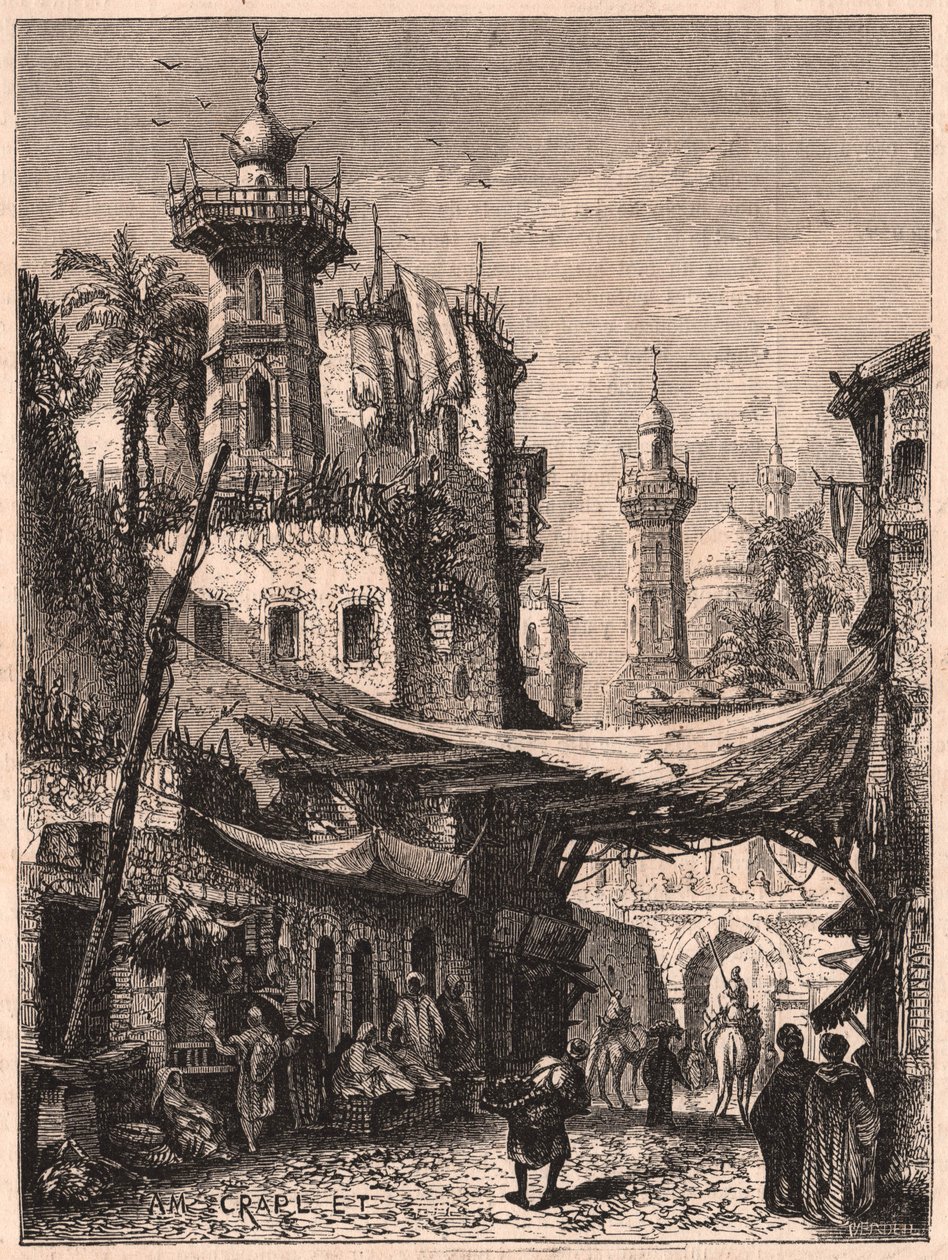 Näkymä kadulle Kairon vanhassa osassa, Egyptissä tekijältä Unknown