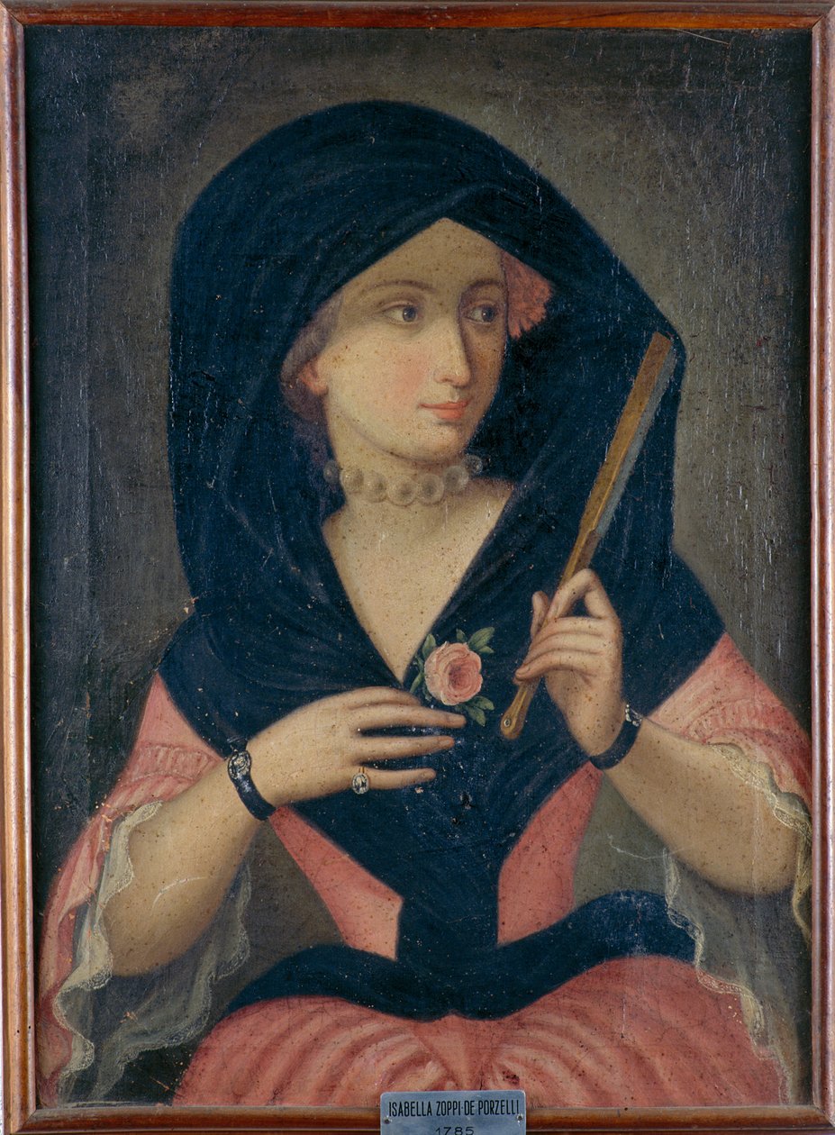 Isabella Zoppi de Porzellin muotokuva, 1785 tekijältä Unknown