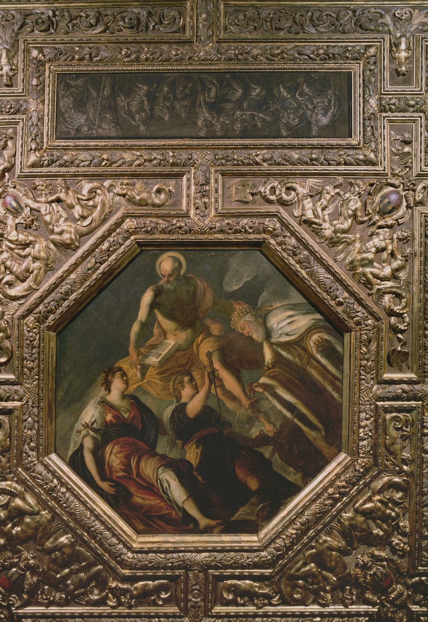 Doge G. Priuli vastaanottamassa oikeutta, 1567 tekijältä Tintoretto