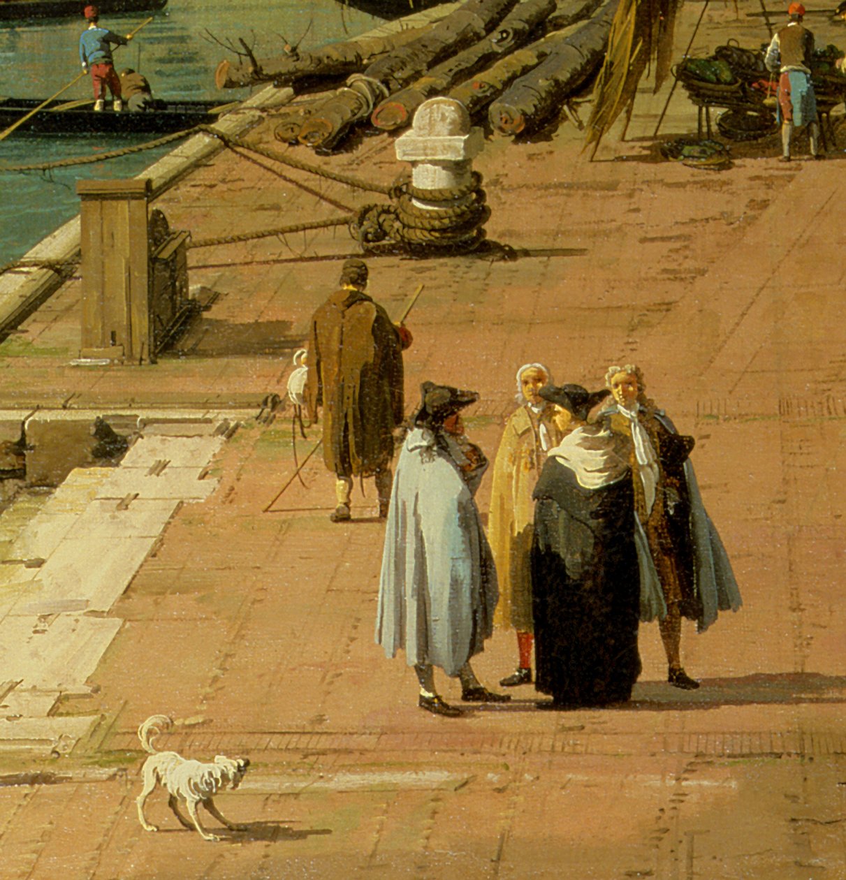 Riva degli Schiavoni, joka katsoo länteen (yksityiskohta 134746) tekijältä Giovanni Antonio Canal