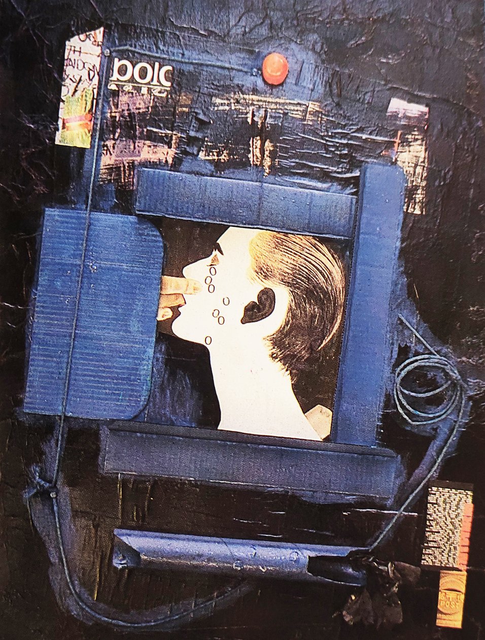 G. C. Riccardi, Sotto chiave, 1980, sekatekniikka kankaalle, 130x170, Italia. tekijältä Gian Carlo Riccardi