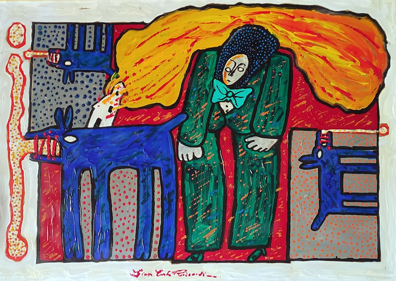 G. C. Riccardi, Untitled, 2007, akryyli paperille, 87x62, Italia. tekijältä Gian Carlo Riccardi