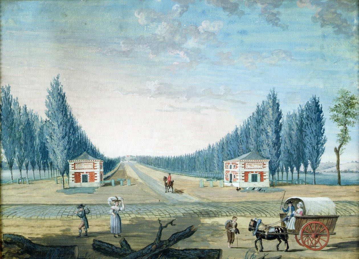 Parc du Raincyn sisäänkäynti, n. 1754-1793 tekijältä 1717 1806 Carmontelle
