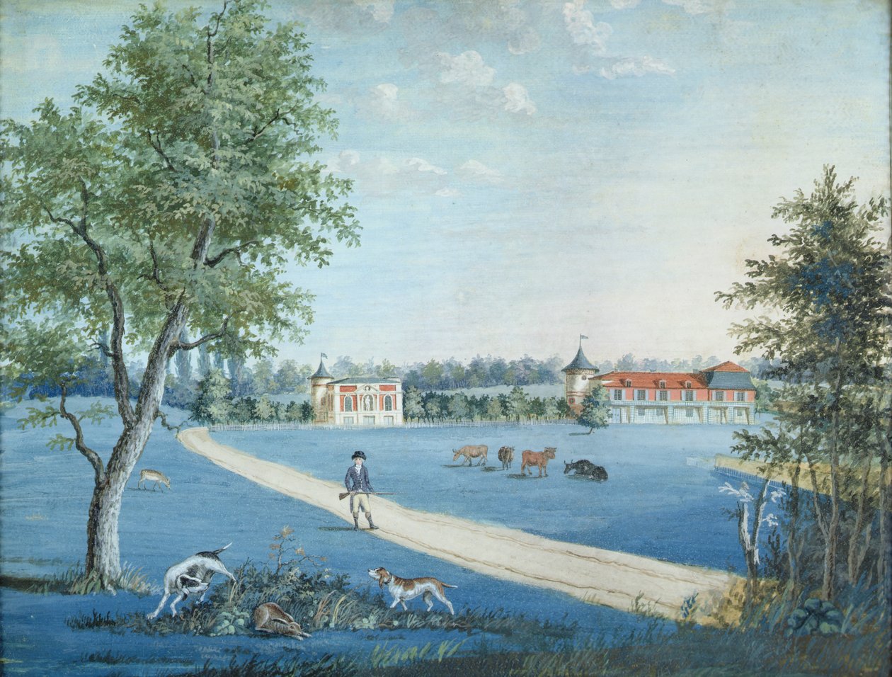 Metsästys Parc du Raincyssa, n. 1754-1793 tekijältä 1717 1806 Carmontelle