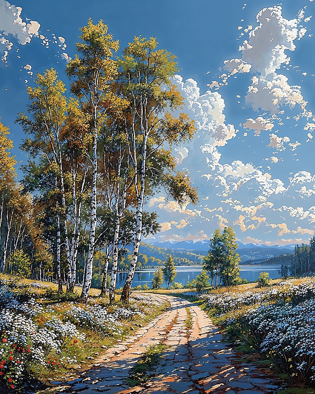 Maisema Scenic Ridge, kehystetty seinä Decor makuuhuoneeseen tekijältä F. Abderrahim
