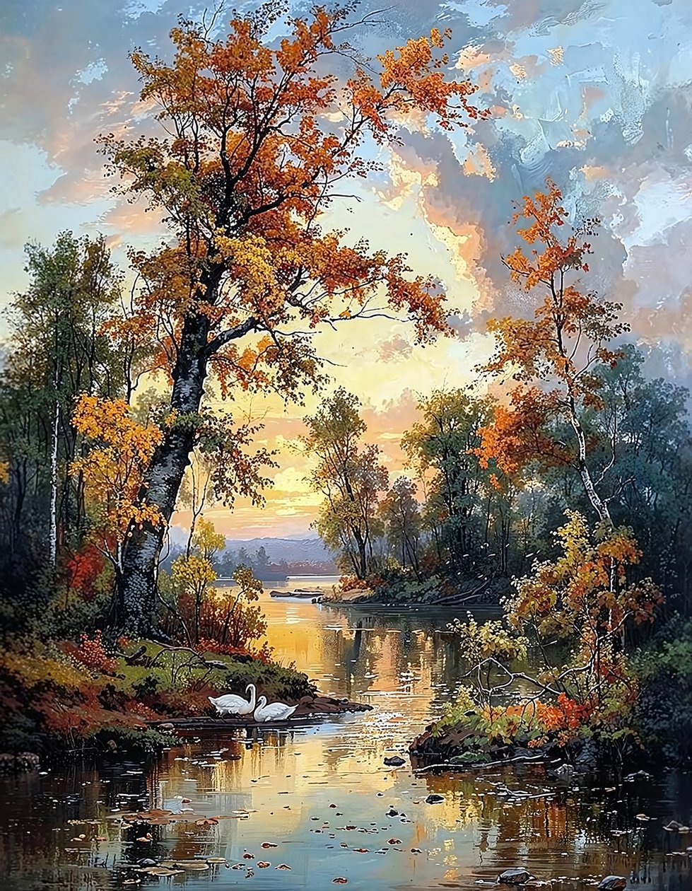 Puro kulkee läpi vihreän metsän, Wall Decor myytävänä tekijältä F. Abderrahim