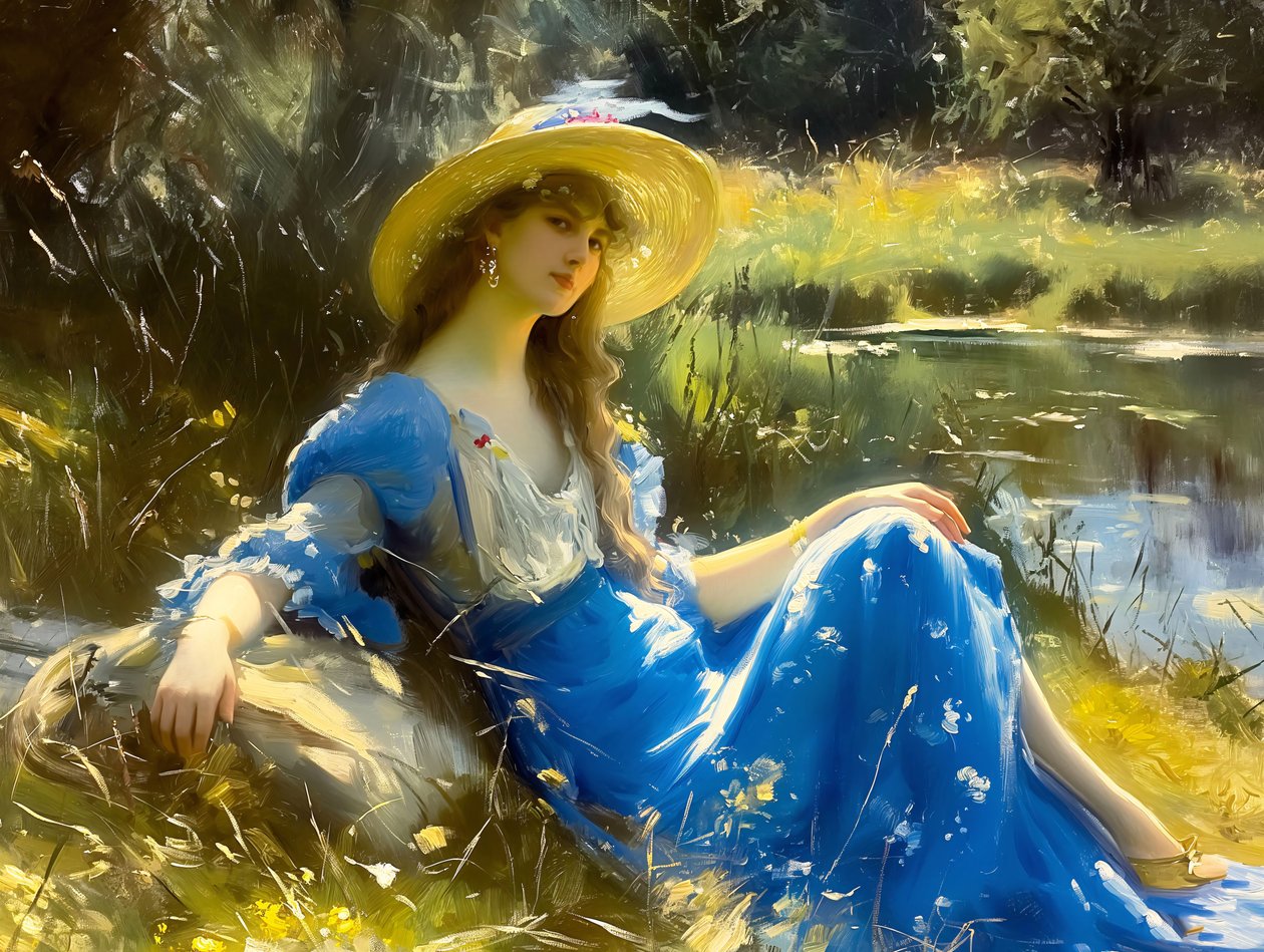 Klassiset maalaukset naisista luonnossa, John Singer Sargent inspiraatioita tekijältä F. Abderrahim