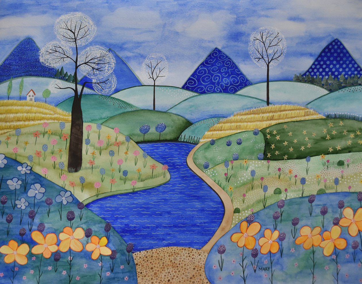 Vuoristomaailma tekijältä Marys Watercolors