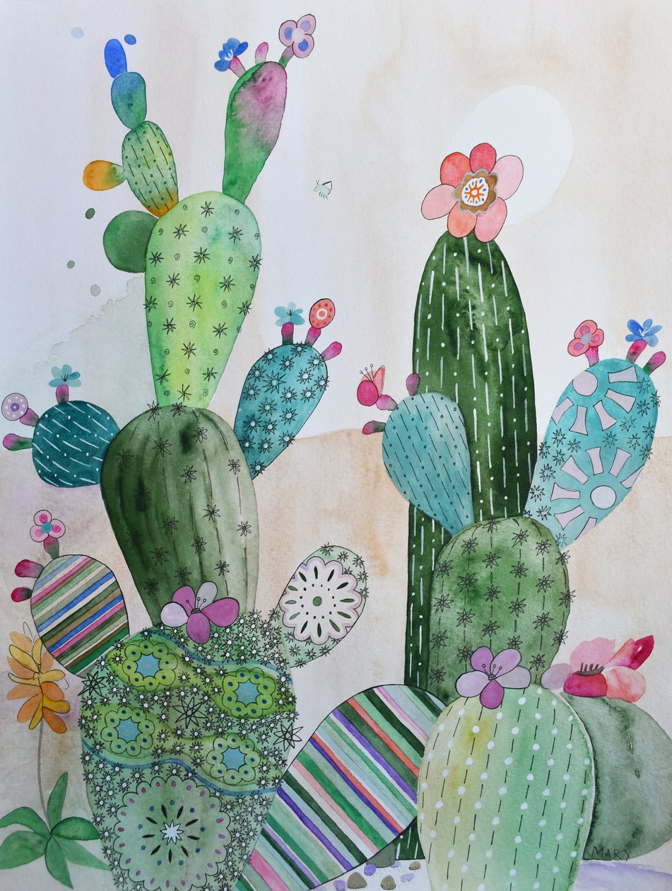 Kaktukset tekijältä Marys Watercolors