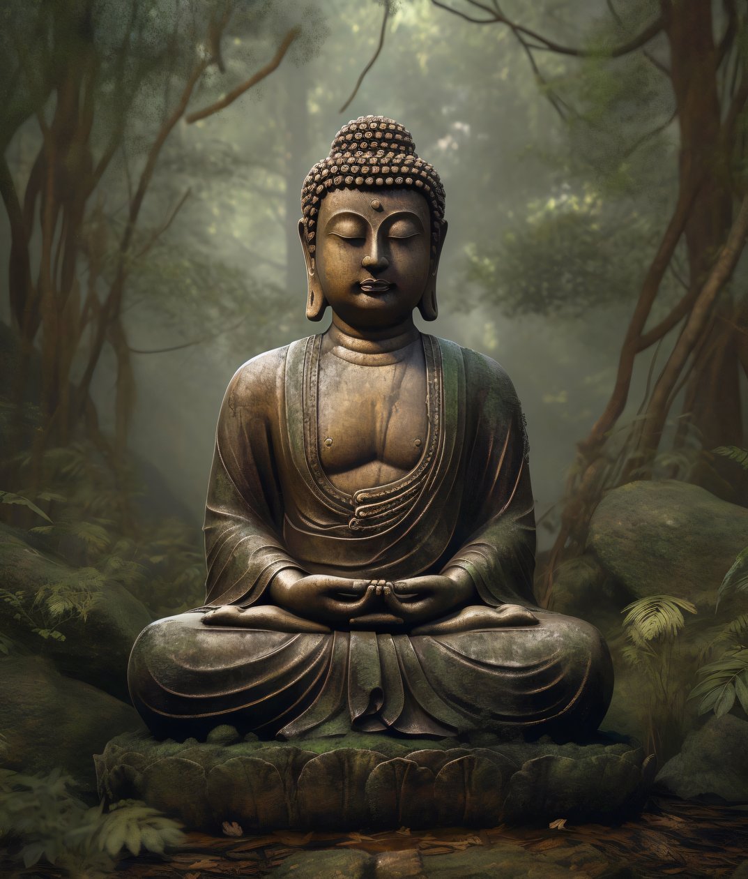 Henkinen buddhalainen sisustus, rauhallinen meditaatio, seinätaidetulosteita pyynnöstä tekijältä F. Abderrahim