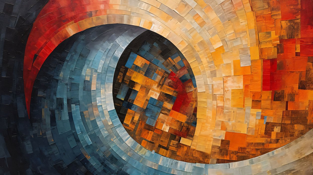 Golden Ratio Akryylimaalaus, Suuri kangas, pyynnöstä Tulosta tekijältä F. Abderrahim