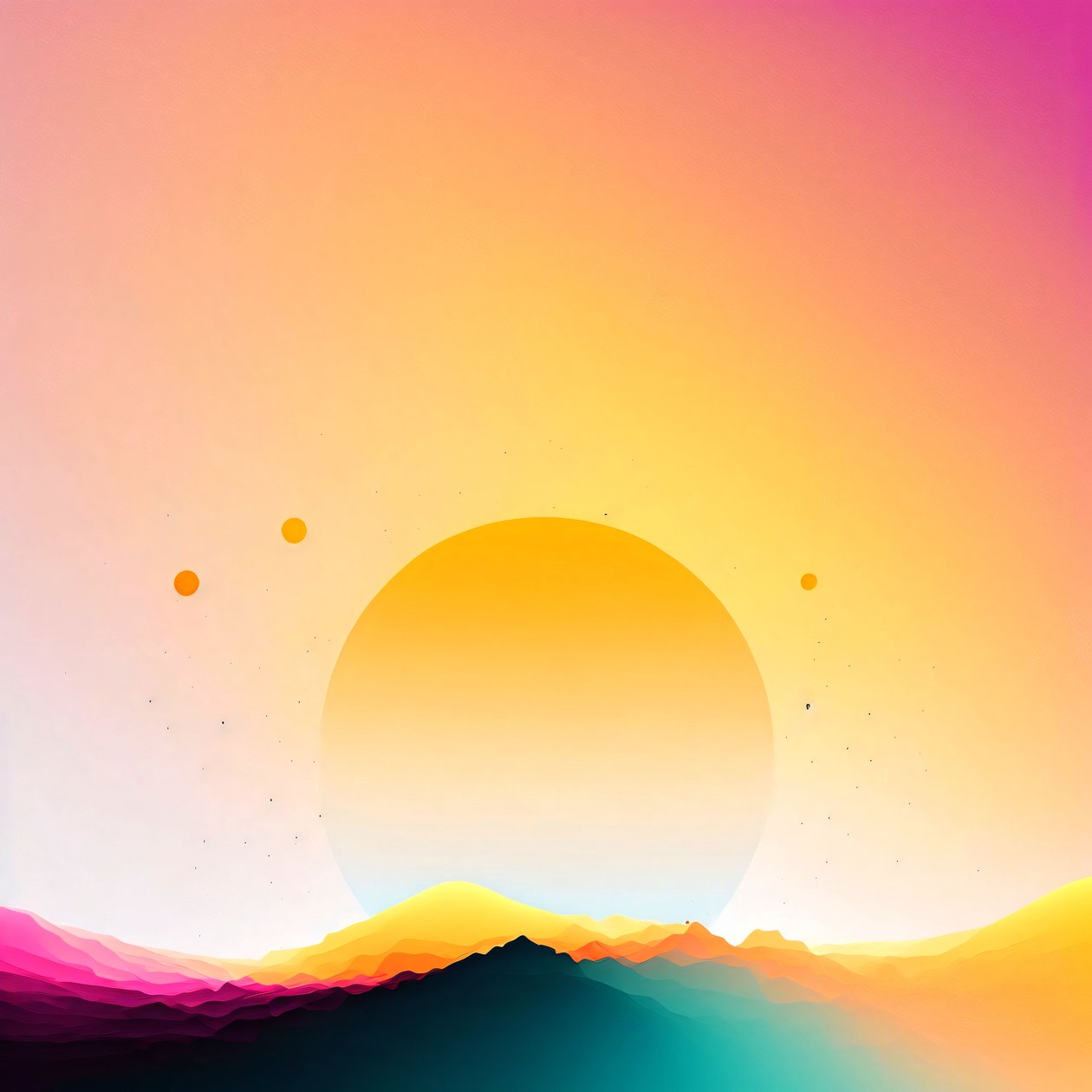 Minimalistinen auringonnousu Galaxy värit valkoinen, seinätaide | tulosta pyynnöstä tekijältä F. Abderrahim