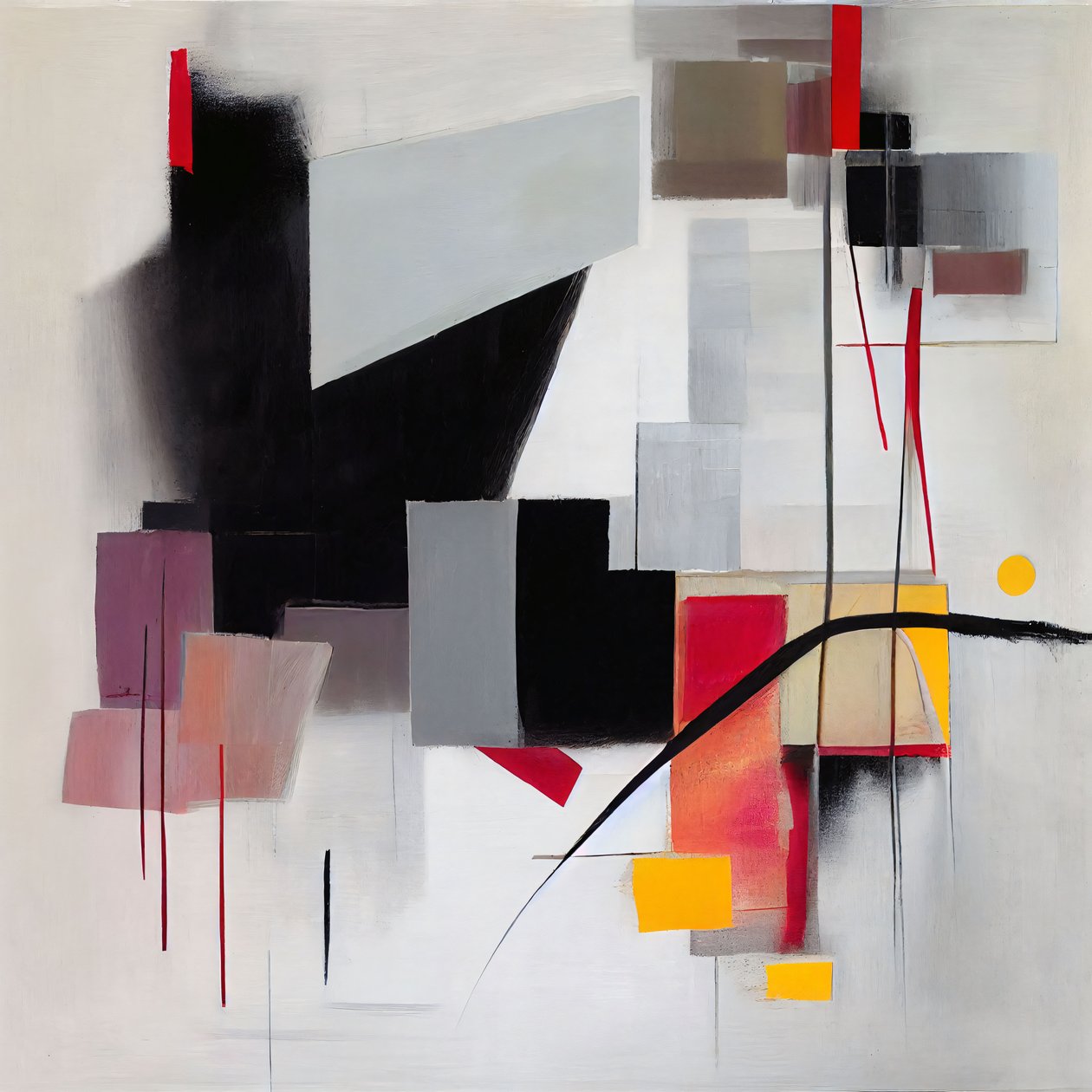 Moderni eleganssi abstraktissa muodossa, ,Canvas Wall Art Moderni Abstrakti sisustus tekijältä F. Abderrahim