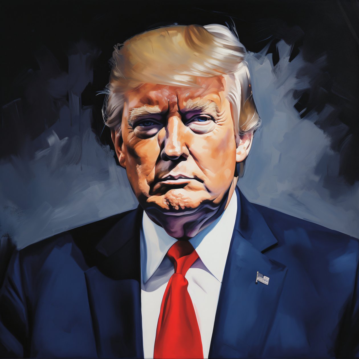 Akryyli Donald Trump Politiikka Taide Maalauksia myytävänä, seinä sisustus tulostaa tekijältä F. Abderrahim