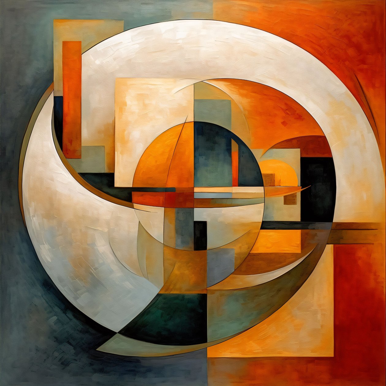 Punainen keltainen sininen ympyrä, kankaalle Wall Art Moderni abstrakti sisustus Etusivu Sisustus tekijältä F. Abderrahim