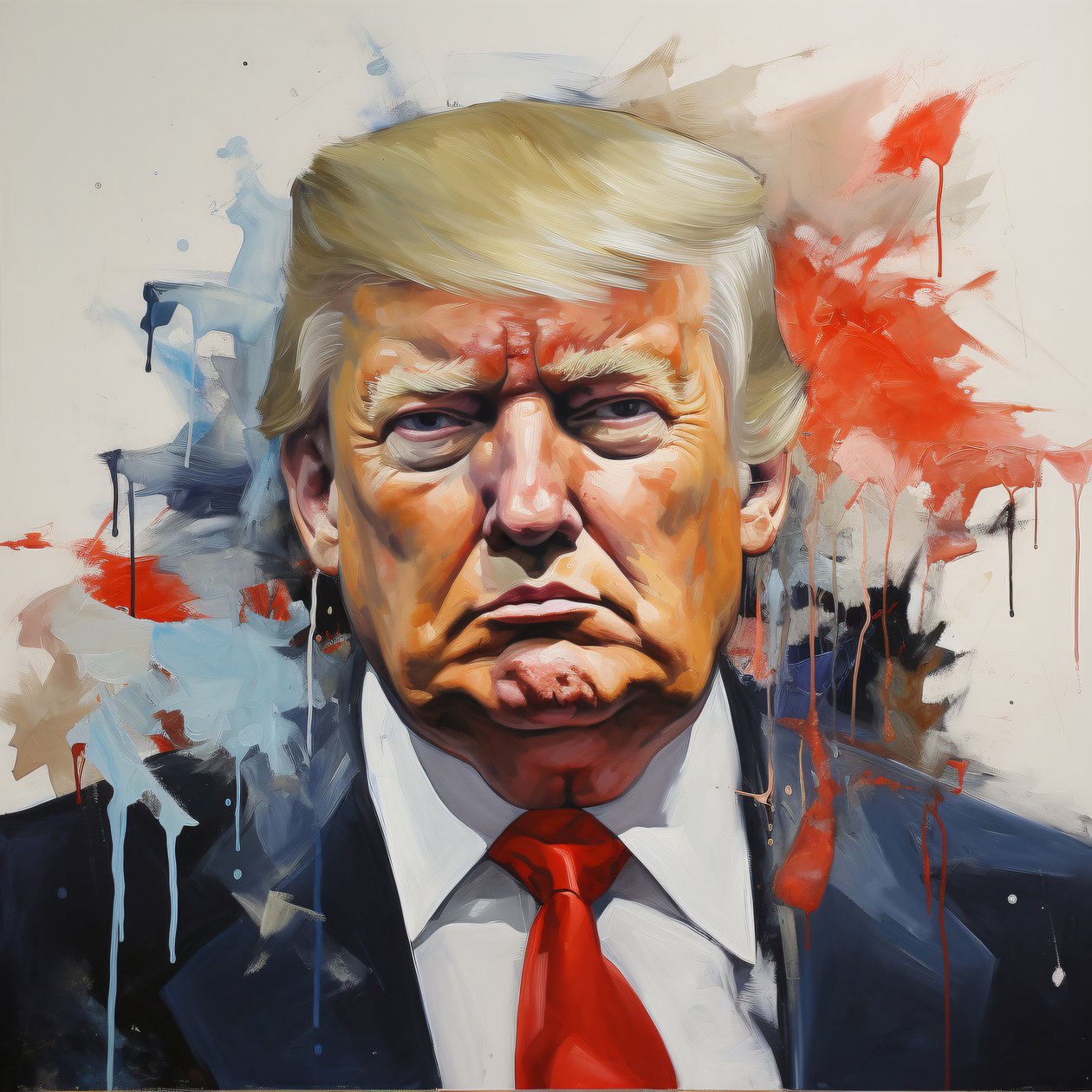Donald Trump Pop Art Canvas Print, kehystetty Wood, Moderni Canvas Wall art tekijältä F. Abderrahim