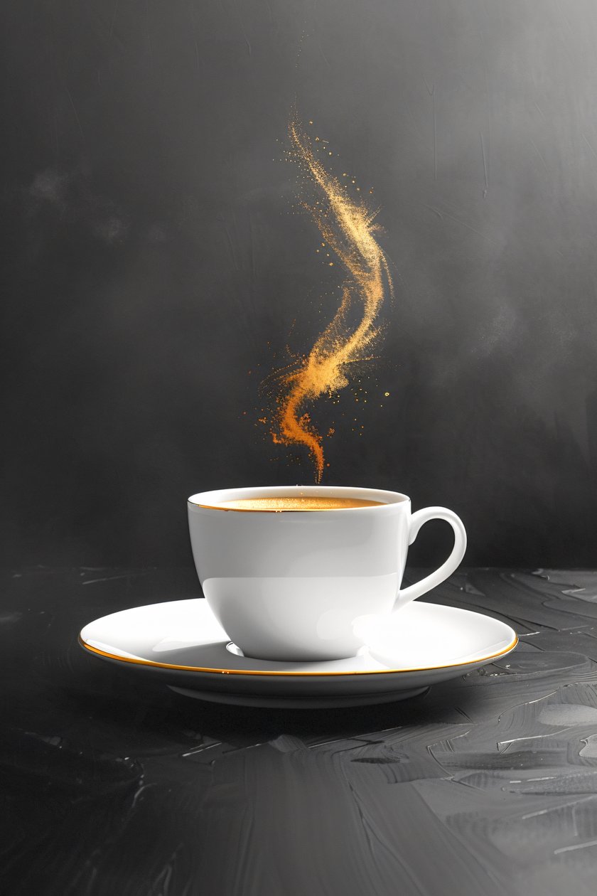 A Little Cup of Coffee in Simple Strokes, seinäkoriste | print on demand tekijältä F. Abderrahim