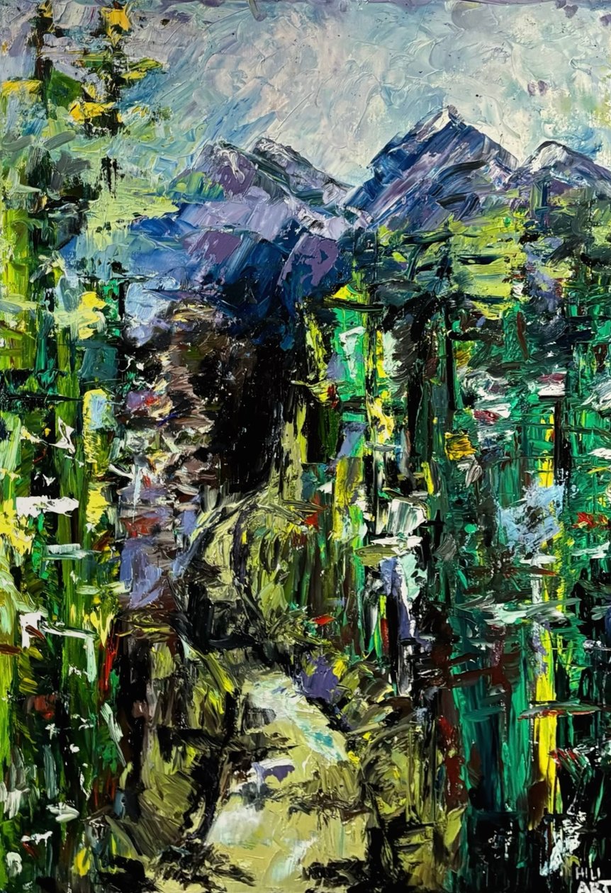 Vaellus Alpeilla tekijältä HILI ART Tetiana Brzozowski