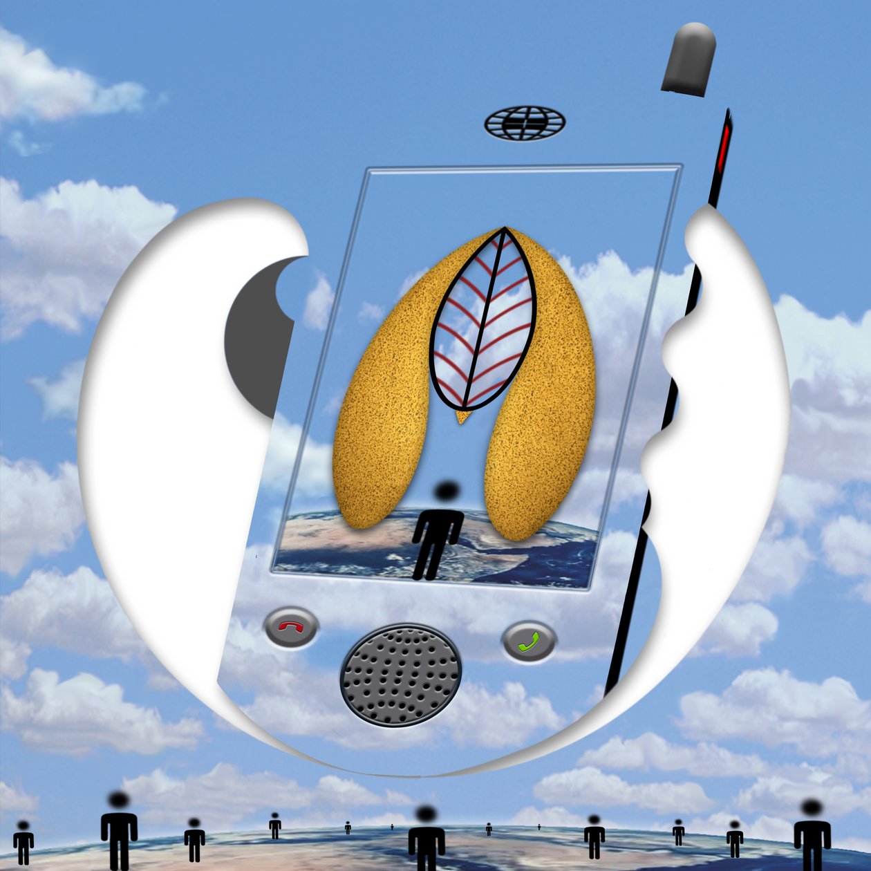 "...seit ein Gespräch wir sind..." (aus der Serie Skyphone) tekijältä Alexander Eibach