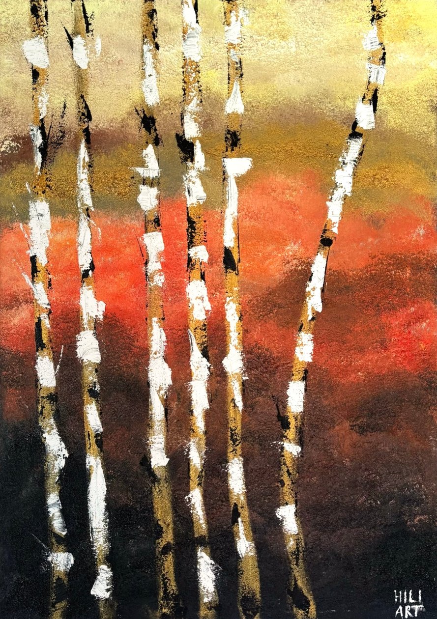 Punaiset koivut tekijältä HILI ART Tetiana Brzozowski