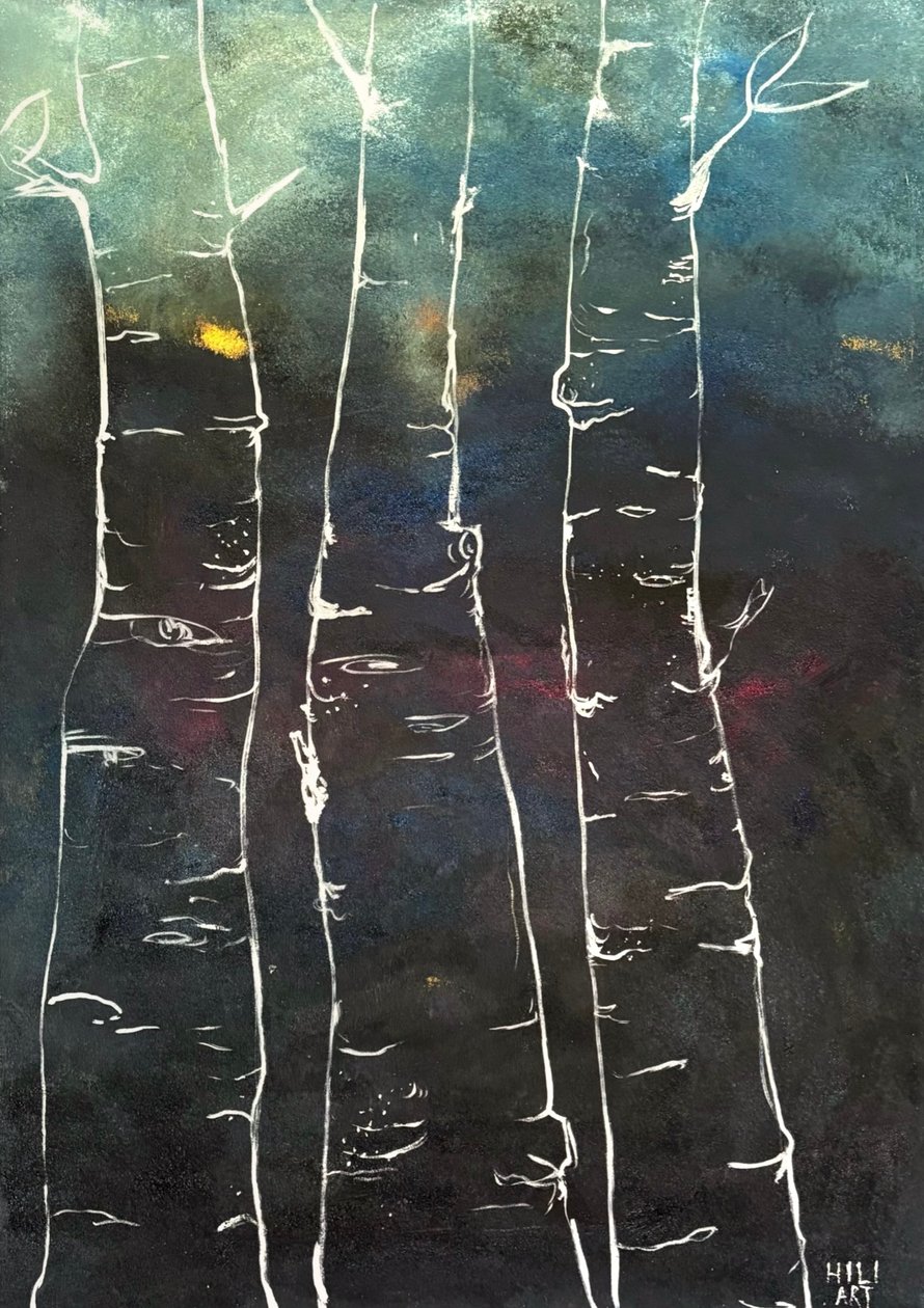 Valkoiset puut tekijältä HILI ART Tetiana Brzozowski