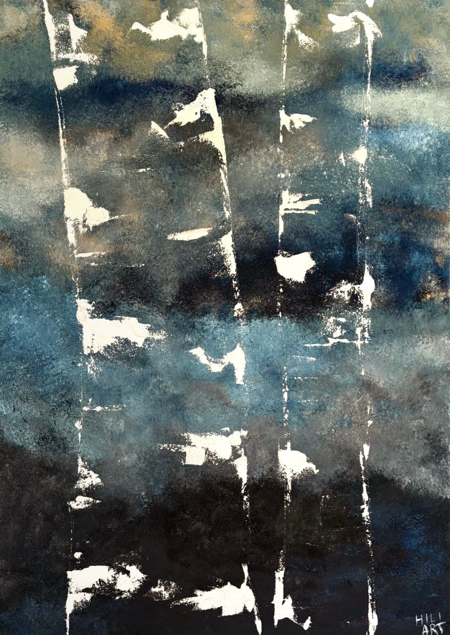 Valkoiset koivut tekijältä HILI ART Tetiana Brzozowski