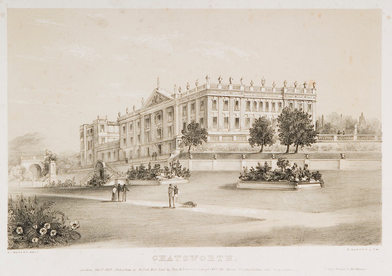 Chatsworth House, Derbyshire, 1839 tekijältä 4th Earl of Morton James Douglas