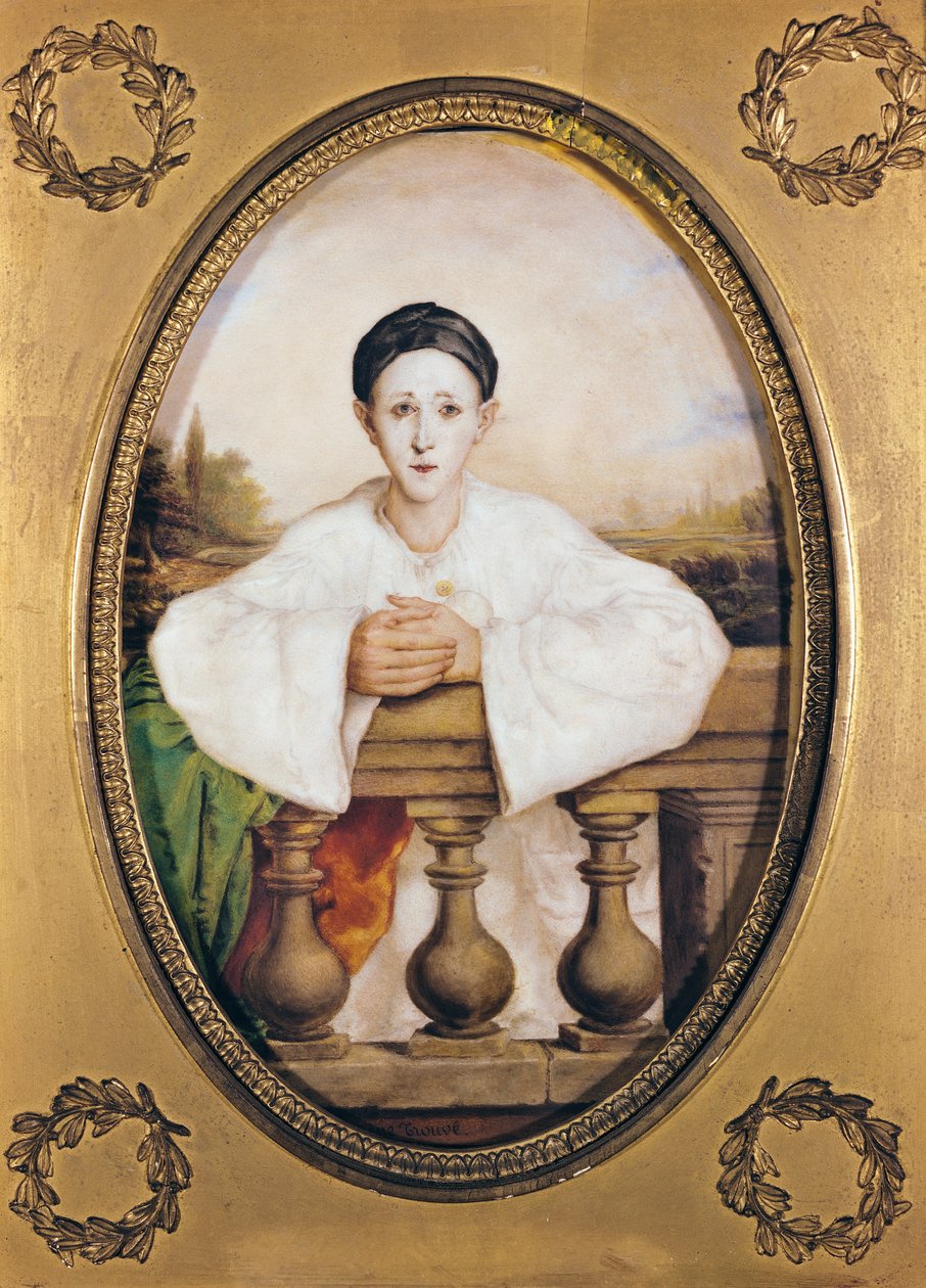 Gaspard Deburau (1796-1846) muotokuva Pierrot