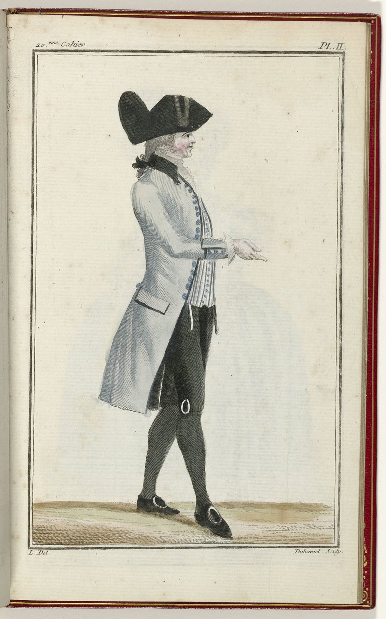 Cabinet des Modes tai Les Modes Nouvelles, 1. syyskuuta 1786, pl. II tekijältä A.B. Duhamel