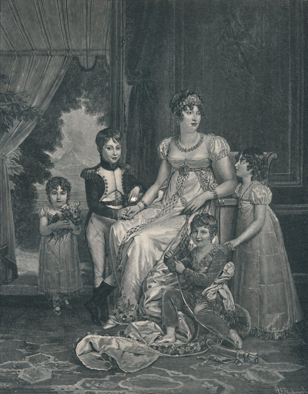 "Marie-Annunciade-Caroline Bonaparte", c1810, 1896 tekijältä AE Anderson