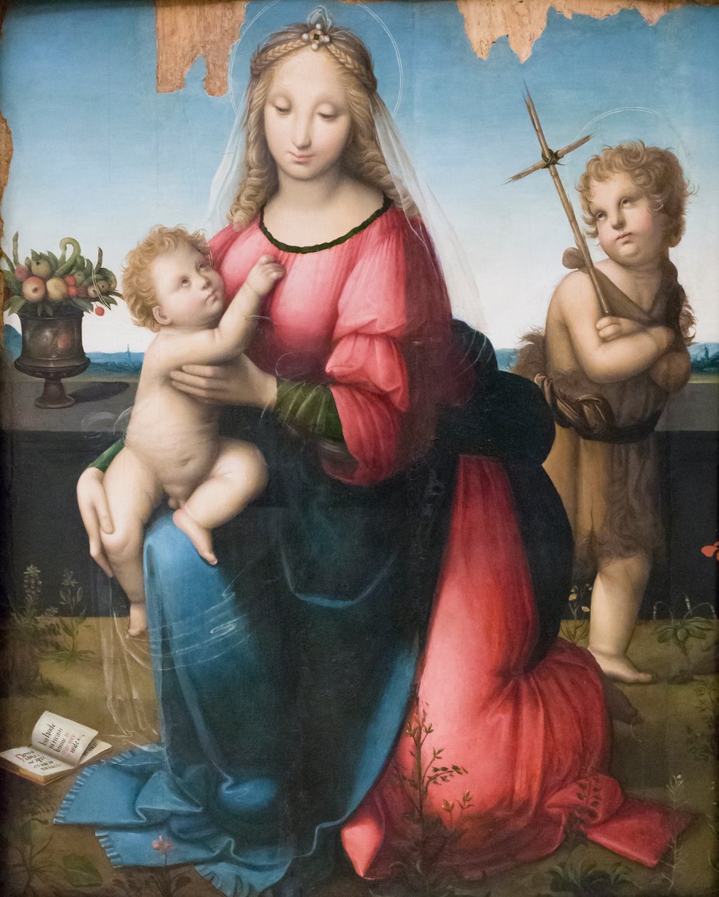Madonna ja lapsi Nuoren St Johnin kanssa, Andrea Piccinelli, joka tunnetaan nimellä il Brescianino (öljy paneelissa) tekijältä A. (1485 c.1525) Piccinelli