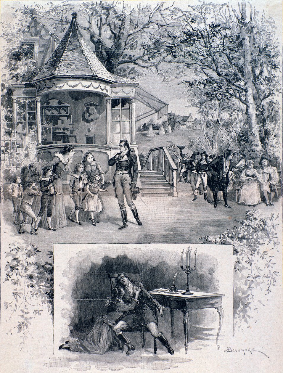Oopperan Werther kohtaus Milanon kansainvälisen teatro liricon esityksen jälkeen tekijältä A. (after) Bonamore