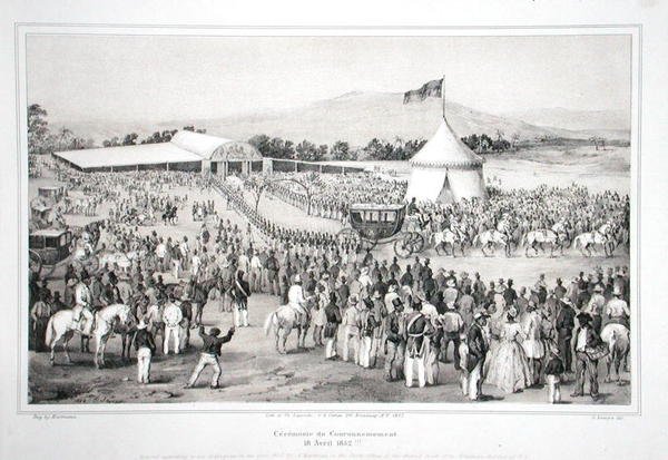 Kenraali Faustin Soulouque (n.1785-1867) kruunattiin Haitin keisariksi tekijältä A. (after) Hartmann
