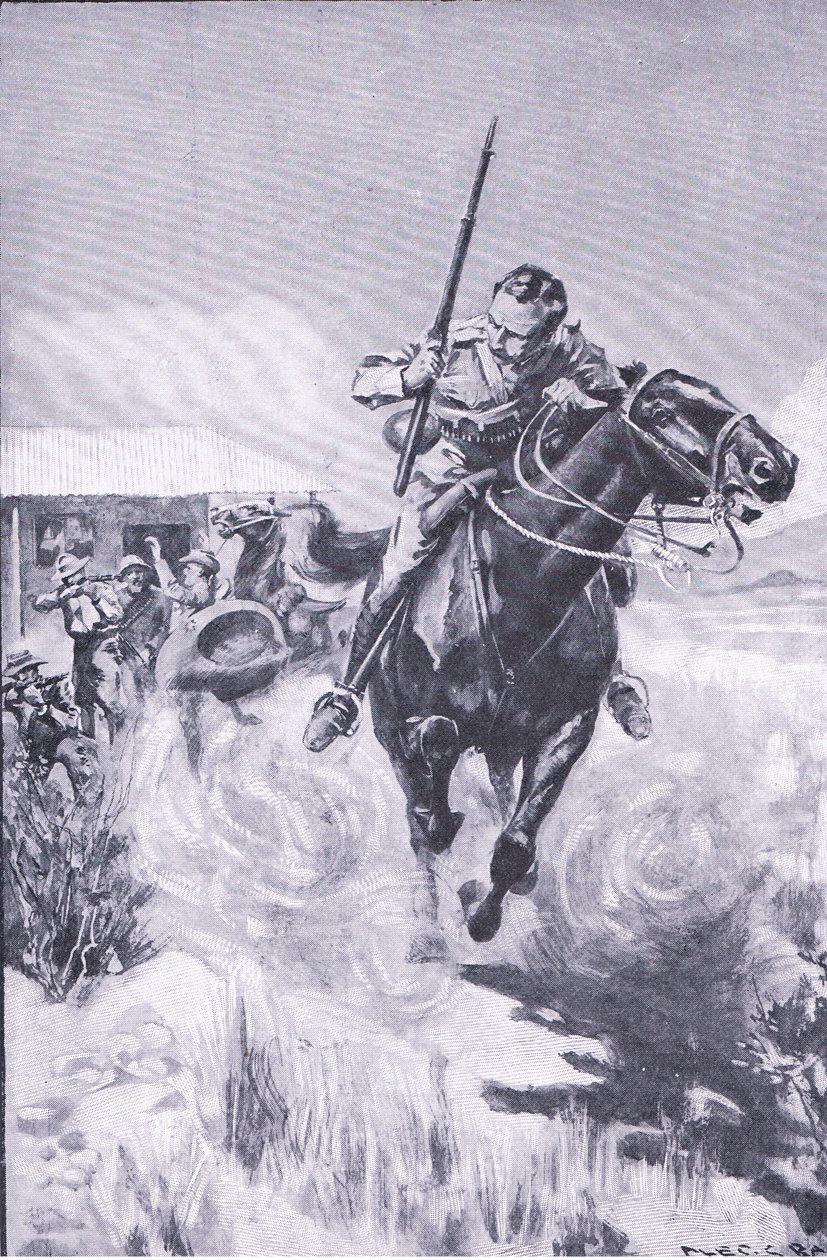 Escape of a Scout, Harmsworth Bros Limitedin julkaisemasta After Pretoria: The Guerilla War -sarjasta tekijältä A. C. Ball