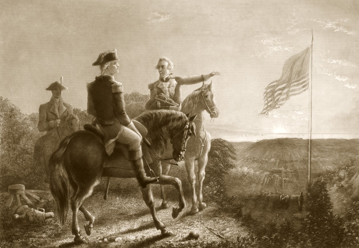 The Dawn of Peace, Morning of the Surrender of Yorktown, pubi. 1881 tekijältä A. Gilchrist Campbell