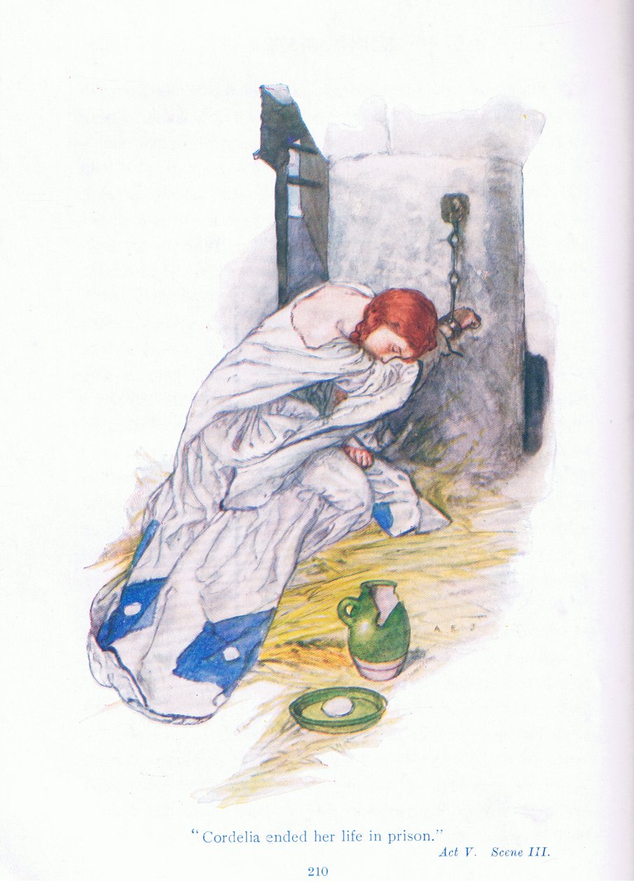 Cordelia päätti elämänsä vankilassa (Kuningas Lear) Tales from Shakespeare -pubista. kirjoittanut Ward Lock & Co Ltd tekijältä A. Jackson
