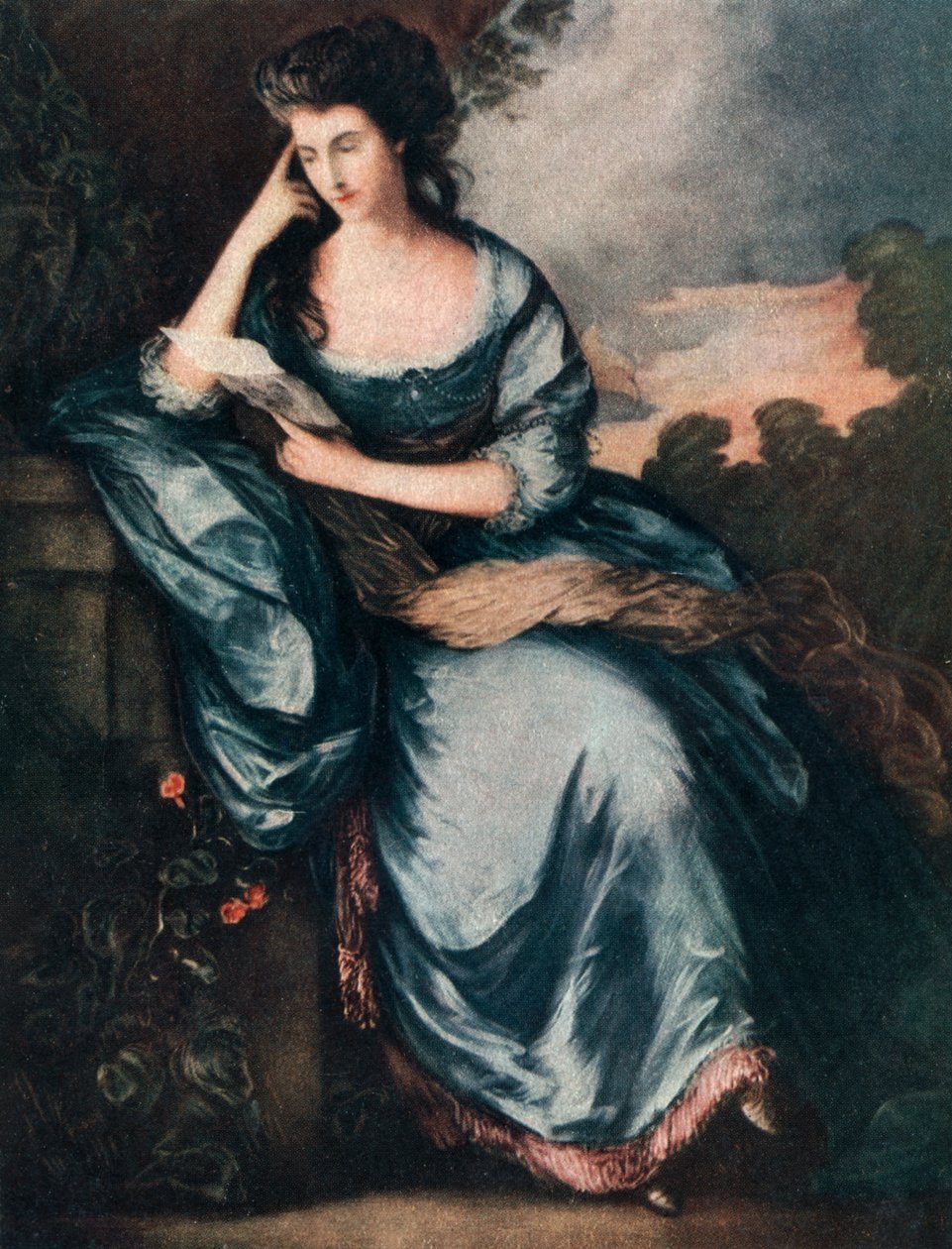 "Lady Douglas puutarhassa", 1700-luku 1912. tekijältä A James