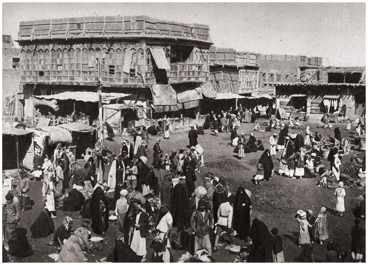 Market al Dijaj -markkinat, Basra, Irak, 1925. tekijältä A. Kerim