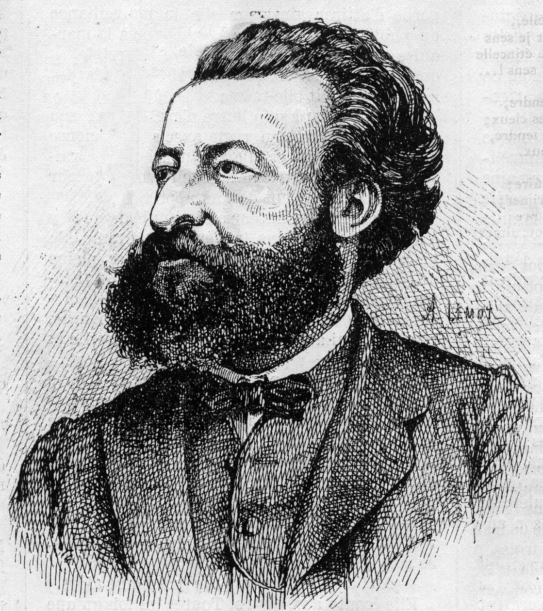 Ulrich de Fonviellen (1833-1911), ranskalaisen toimittajan ja kirjailijan muotokuva - Lemot