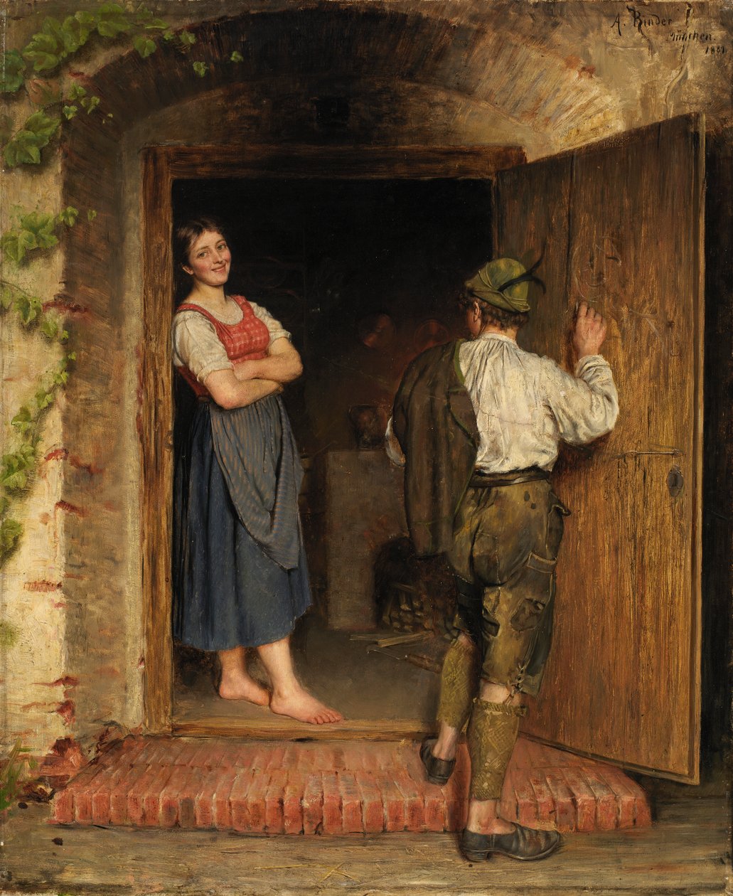 Piirustus ovelle, 1887. tekijältä A. Rinder