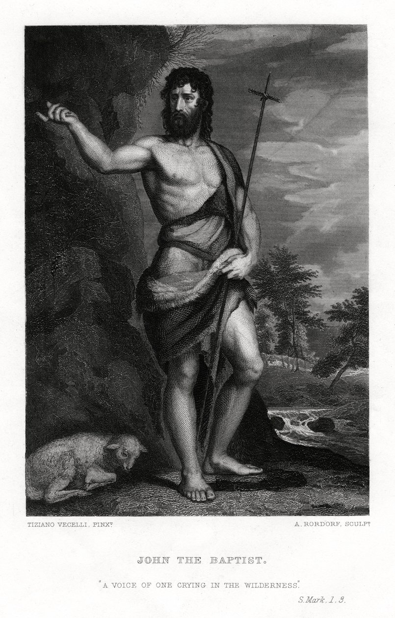 Johannes Kastaja, 1800-luku tekijältä A. Rordorf