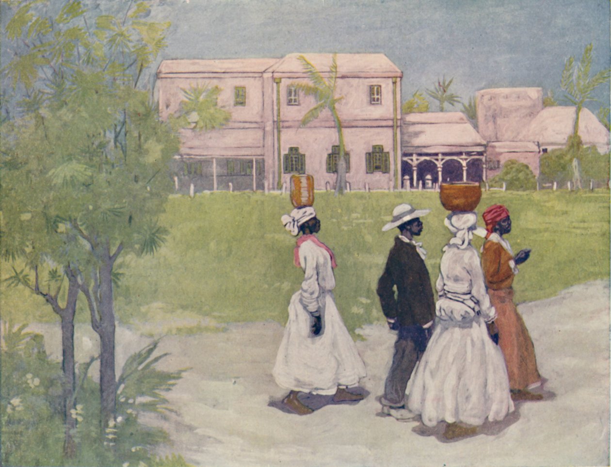 Black Going To Work, Barbados, 1916 finlandês tekijältä A. S. Forrest