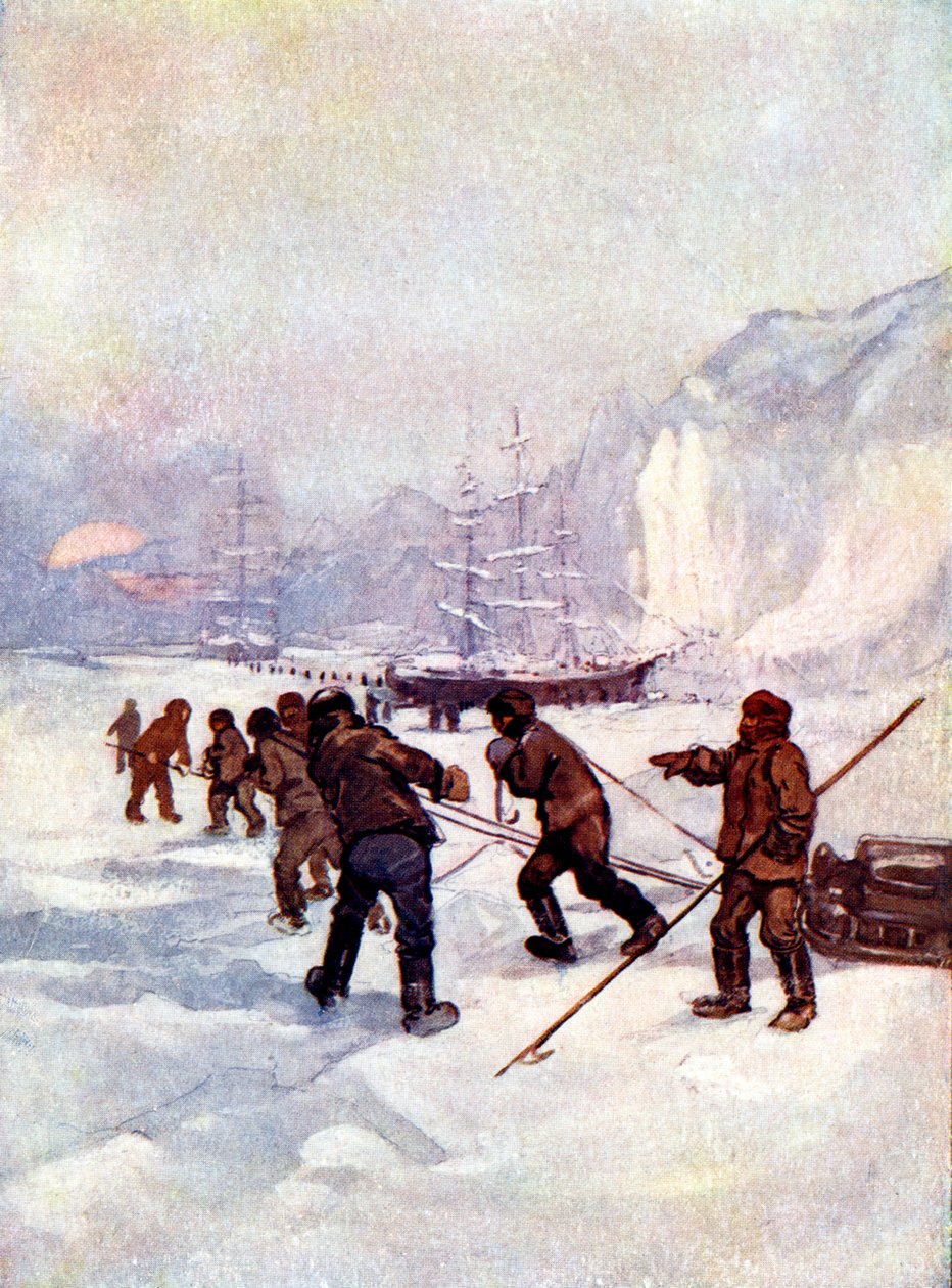 Laivoja kutsuttiin nimellä Terror ja Erebus, 1847, 1905. tekijältä A. S. Forrest