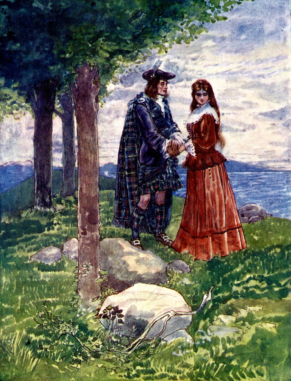 He jättivät surulliset jäähyväiset toisilleen, 1746, 1905. tekijältä A. S. Forrest
