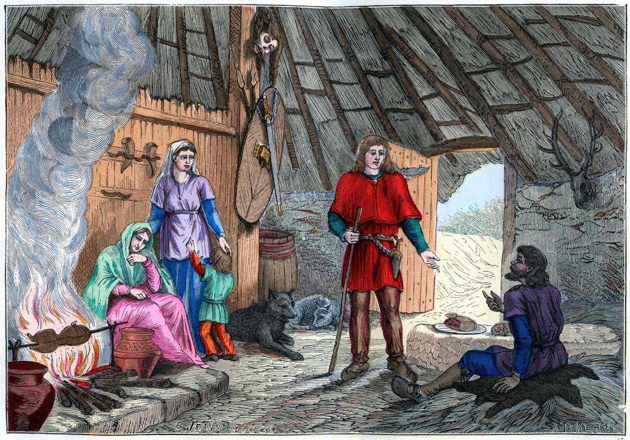 Gallialaisen talon sisustus, 1882-1884. tekijältä A Tauxier