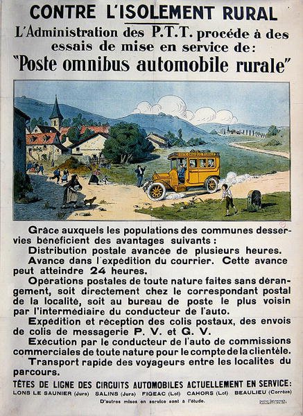 Ranskan postitoimiston Omnibus-juliste tekijältä A. Verecque