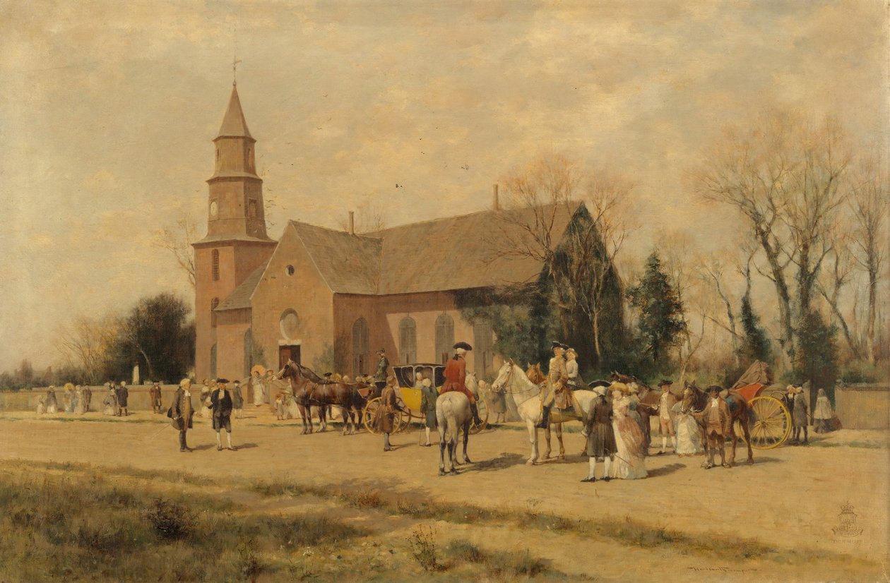 Old Bruton Church, Williamsburg, Virginia, Lord Dunmoren aikana, 1893. tekijältä A. Wordsworth Thompson