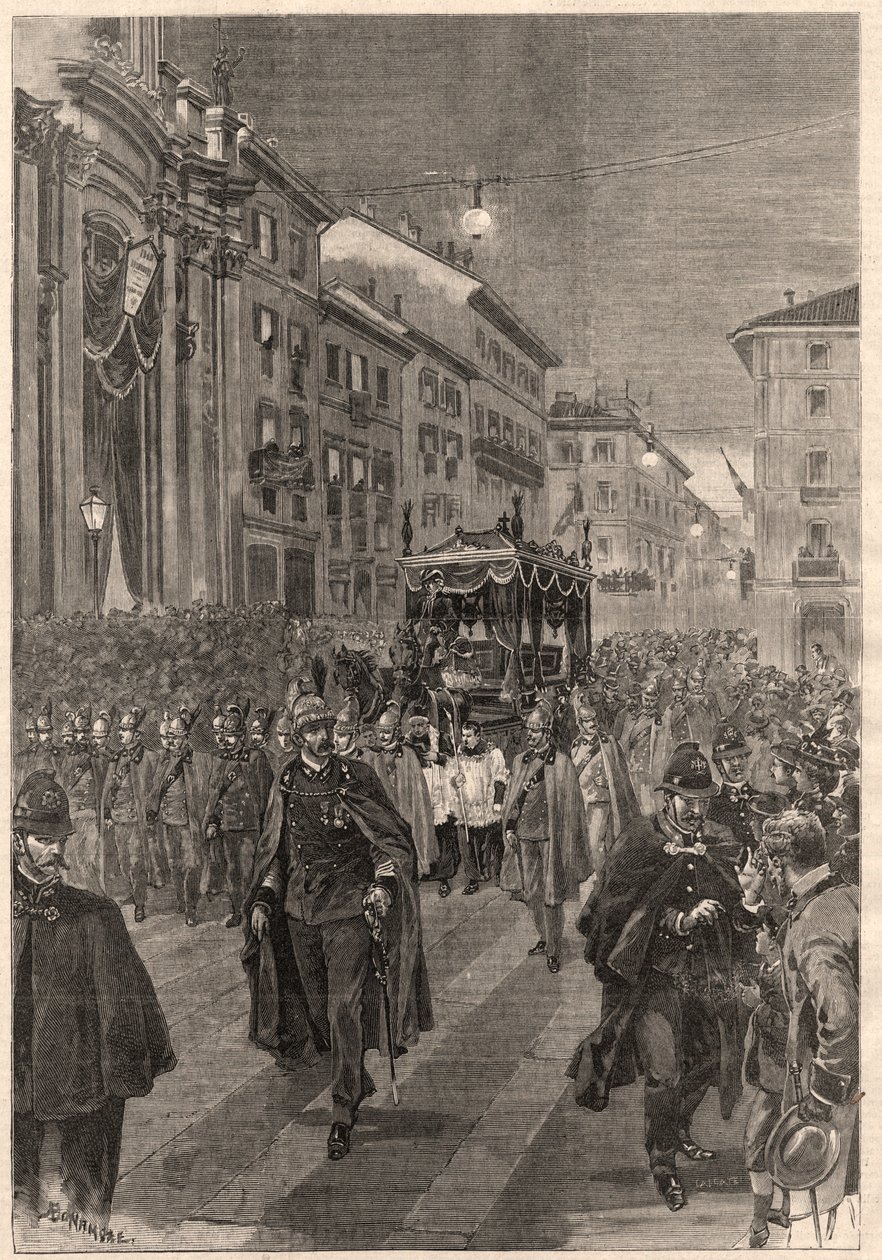 Verdi, Giuseppe: hautajaiskulkue, Milano, 26. helmikuuta 1901. tekijältä A. after Bonamore