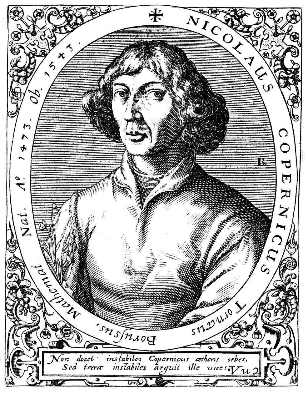 Nicolaus Copernicus, puolalainen tähtitieteilijä, 1645 tekijältä A. de Bry
